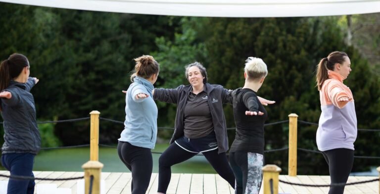 Outdoor yoga class co Down 