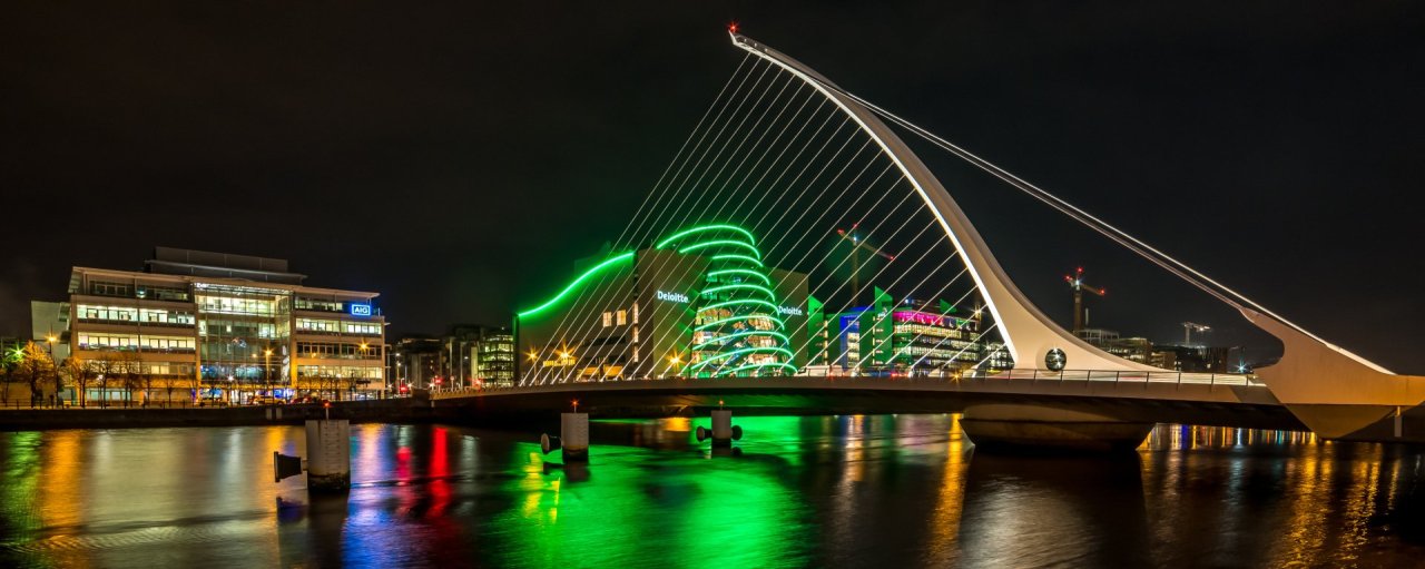 beckett bridge in dublin ireland